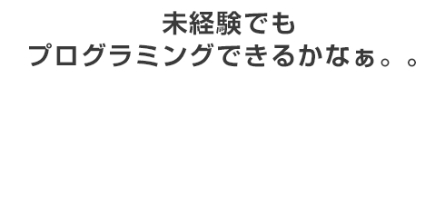 未経験でもプログラミングできるかなぁ。。